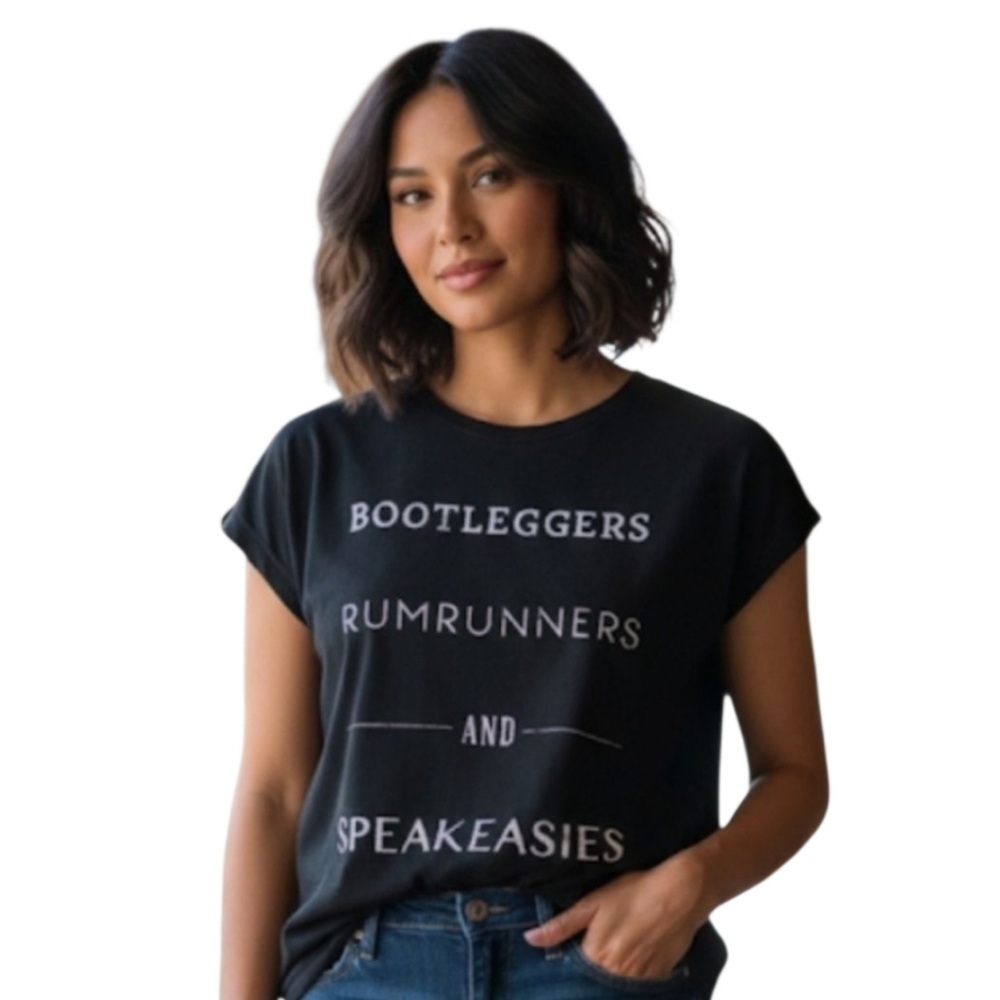 Haute Hippie Short Sleeve Black Graphic Tee Size XS